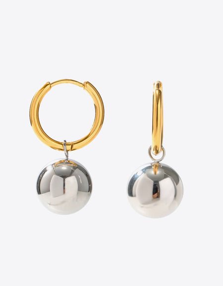 18K Gold-Plated Copper Ball Drop Earrings