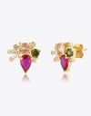 Zircon Decor 925 Sterling Silver Stud Earrings