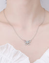 Moissanite Butterfly Pendant Necklace