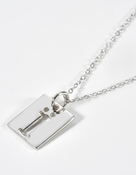 Cutout Rectangle Pendant Necklace