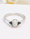 Contrast 925 Sterling Silver Opal Ring