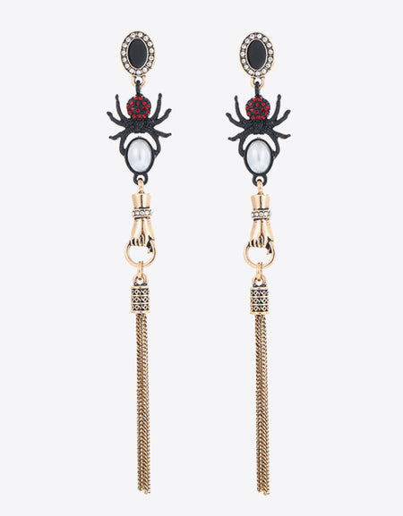 18K Gold-Plated Spider Drop Earrings