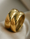 Gold Double Ridge Ring