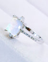 925 Sterling Silver Square Moonstone Ring