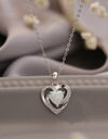 Opal Heart Pendant Necklace