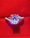 3 Carat Moissanite Side Stone Ring