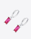 Retro 925 Sterling Silver Cubic Zirconia Drop Earrings