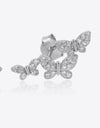 Zircon Butterfly 925 Sterling Silver Earrings