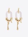 Contrast Zinc Alloy Earrings