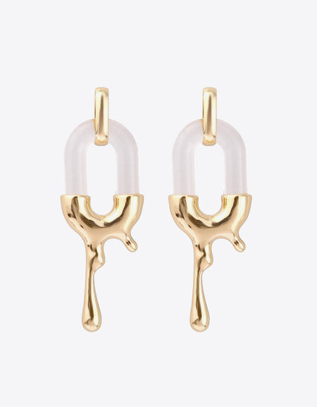 Contrast Zinc Alloy Earrings