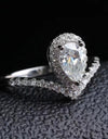 2 Carat Moissanite Teardrop Ring