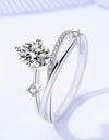 Moissanite Crisscross Ring