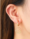 18K Gold-Plated Alloy Spiral Earrings