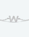 V To Z Zircon 925 Sterling Silver Bracelet