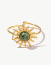 Natural Stone Sun Shape Open Ring