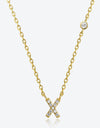 V To Z Zircon 925 Sterling Silver Necklace