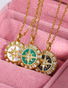 Zircon Decor North Star Pendant Copper Necklace