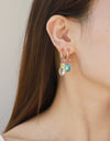 5-Pair Wholesale Crystal C-Hoop Drop Earrings