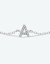 A To F Zircon 925 Sterling Silver Bracelet