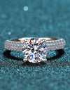 4-Prong Moissanite 925 Sterling Silver Ring