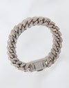 GNJ MANUFACTURING Curb Chain Bracelet in Silver