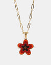 Flower Pendant Stainless Steel Necklace