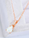 Opal Pendant 925 Sterling Silver Chain-Link Necklace