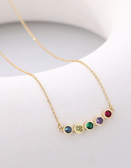 925 Sterling Silver Rainbow Cubic Zirconia Necklace