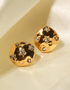 18K Gold-Plated Cubic Zirconia Stud Earrings