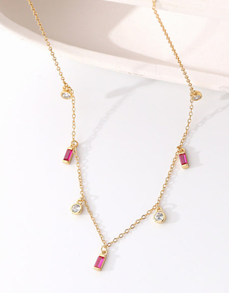 18K Gold Plated Multi-Charm Chain Necklace