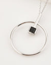 Black Zircon 925 Sterling Silver Necklace