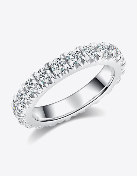 2.3 Carat Moissanite 925 Sterling Silver Eternity Ring