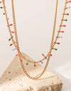 18K Gold-Plated Double-Layered Stainless Steel Necklace