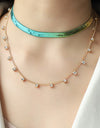 Gradient Herringbone Chain Double-Layered Necklace