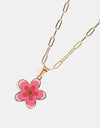 Flower Pendant Stainless Steel Necklace