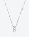 A To F Zircon 925 Sterling Silver Necklace