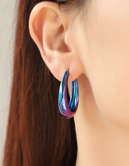 Multicolored Huggie Earrings