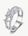 Moissanite Double Layered Ring