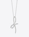 Zircon Bow Pendant Necklace