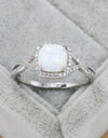 Opal Contrast Crisscross Ring