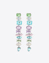 Multicolored Glass Stone Dangle Earrings