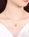 Moissanite Lock Pendant Necklace