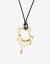 Zinc Alloy Pendant Cord Necklace