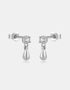 Inlaid Zircon 925 Sterling Silver Drop Earrings