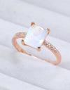 Square Moonstone Ring