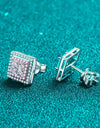 Moissanite Square Stud Earrings