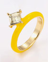 Everyday Delight 18K Gold Plated Glass Stone Ring