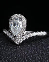 2 Carat Moissanite Teardrop Ring