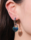 Multicolored Heart Drop Earrings