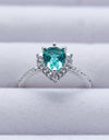 Paraiba Blue Zircon Pear Shape Ring